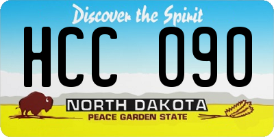 ND license plate HCC090