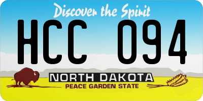 ND license plate HCC094