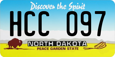 ND license plate HCC097