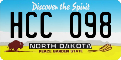 ND license plate HCC098