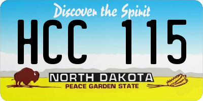 ND license plate HCC115