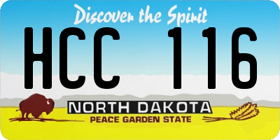 ND license plate HCC116