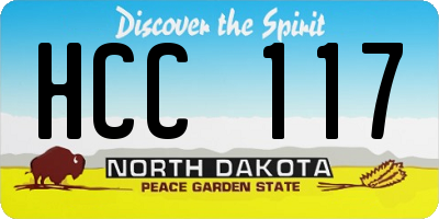 ND license plate HCC117