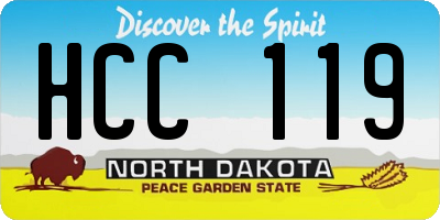 ND license plate HCC119