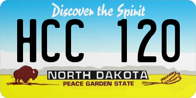 ND license plate HCC120