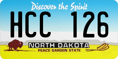 ND license plate HCC126