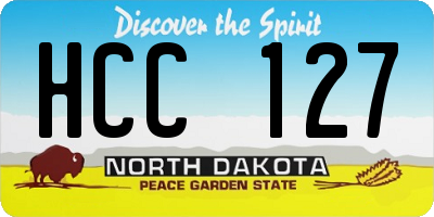 ND license plate HCC127