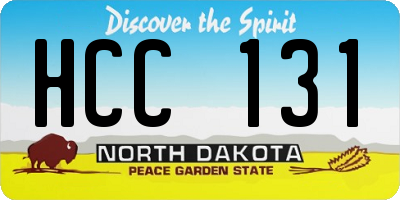 ND license plate HCC131