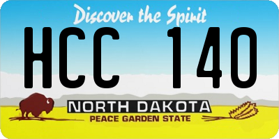 ND license plate HCC140