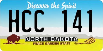 ND license plate HCC141