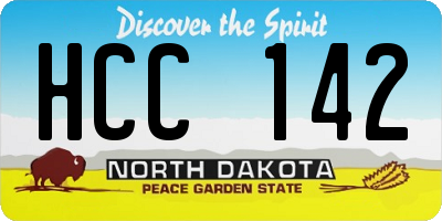 ND license plate HCC142