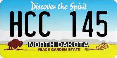 ND license plate HCC145