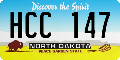 ND license plate HCC147