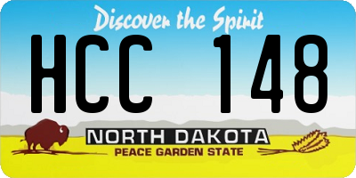 ND license plate HCC148