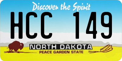 ND license plate HCC149