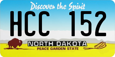 ND license plate HCC152