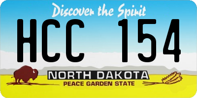 ND license plate HCC154