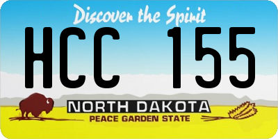 ND license plate HCC155