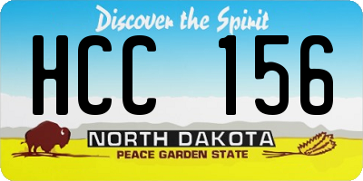 ND license plate HCC156