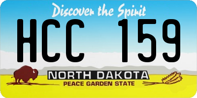 ND license plate HCC159