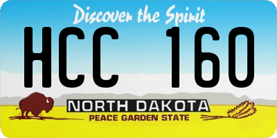 ND license plate HCC160