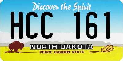 ND license plate HCC161