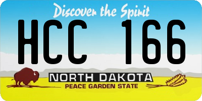 ND license plate HCC166