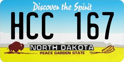 ND license plate HCC167