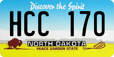ND license plate HCC170