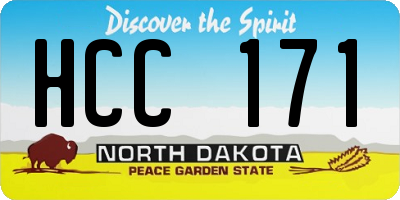 ND license plate HCC171