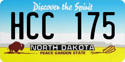 ND license plate HCC175