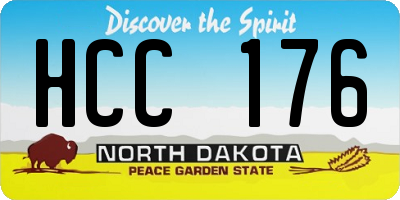 ND license plate HCC176