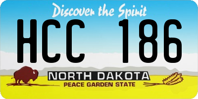 ND license plate HCC186