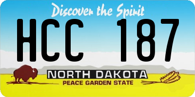 ND license plate HCC187