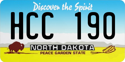 ND license plate HCC190