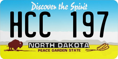 ND license plate HCC197