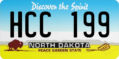 ND license plate HCC199