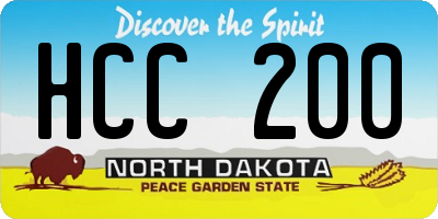 ND license plate HCC200