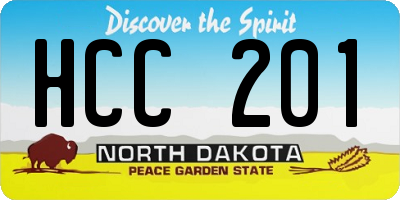 ND license plate HCC201