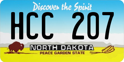 ND license plate HCC207