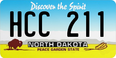 ND license plate HCC211