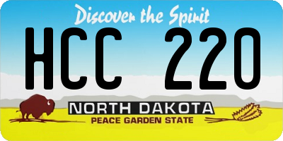 ND license plate HCC220