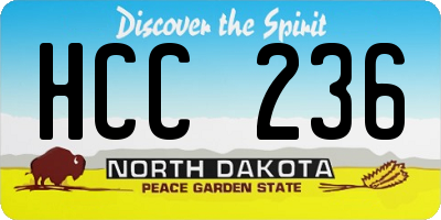 ND license plate HCC236