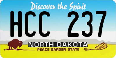 ND license plate HCC237