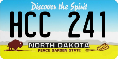 ND license plate HCC241