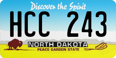 ND license plate HCC243