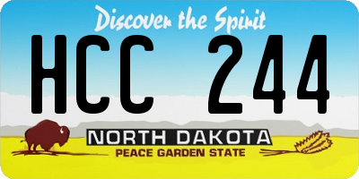 ND license plate HCC244