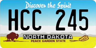 ND license plate HCC245