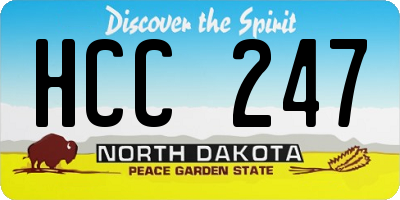 ND license plate HCC247