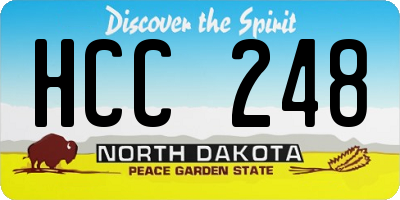 ND license plate HCC248